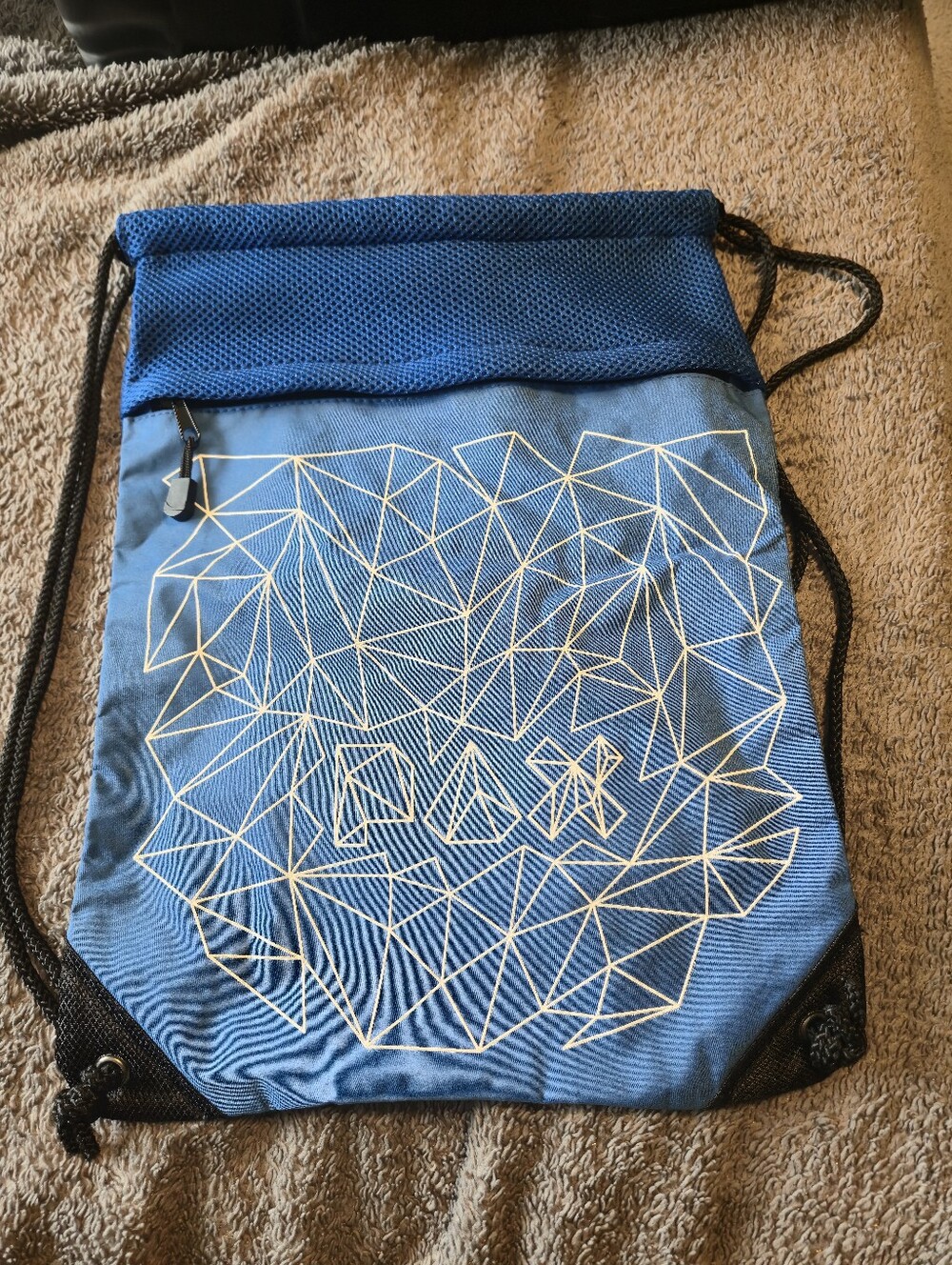 PAX Gaming Convention Blue Drawstring Backpack Cinch Pack Port Authority